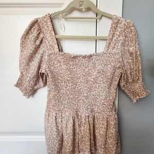 Pink leopard blouse, Nine West